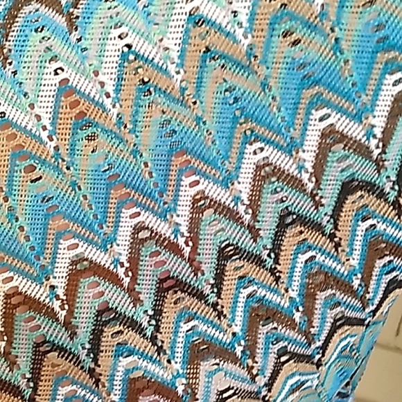 Alexa & Stella Multicolor Bell Sleeve Dress. Size Large NWOT - Picture 5 of 12